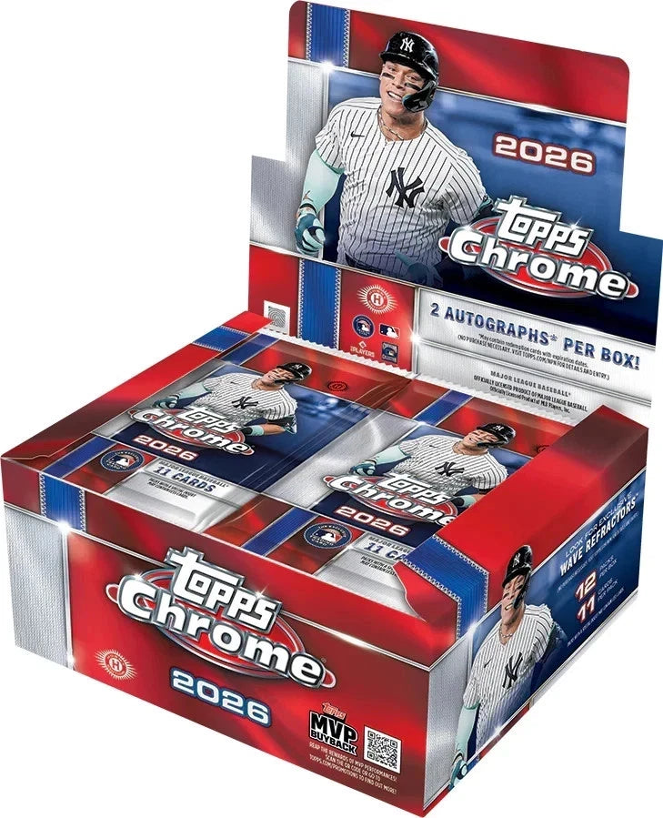 2026 Topps Chrome Baseball - Jumbo Box CASE (8 Boxes)