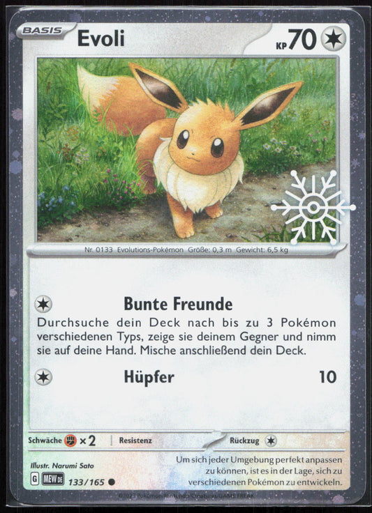 Pokemon TCG Evoli 151 SV 133 NM Holiday Snowflake
