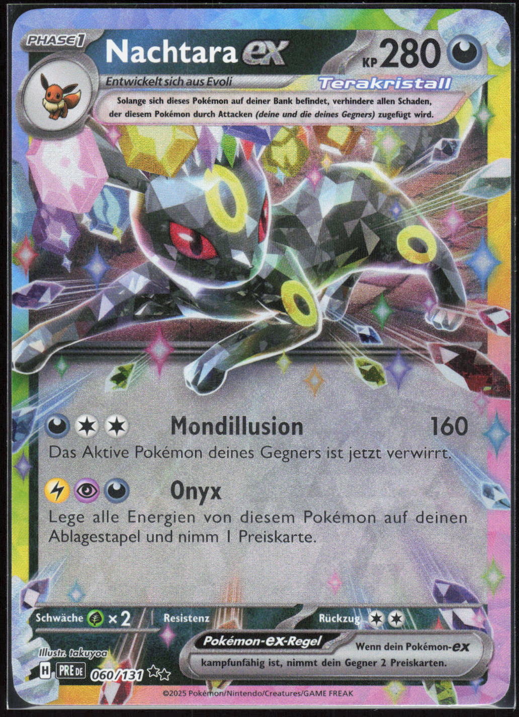 Pokemon Nachtara-ex Prismatische Entwicklungen 060 NM Doppelselten Holo