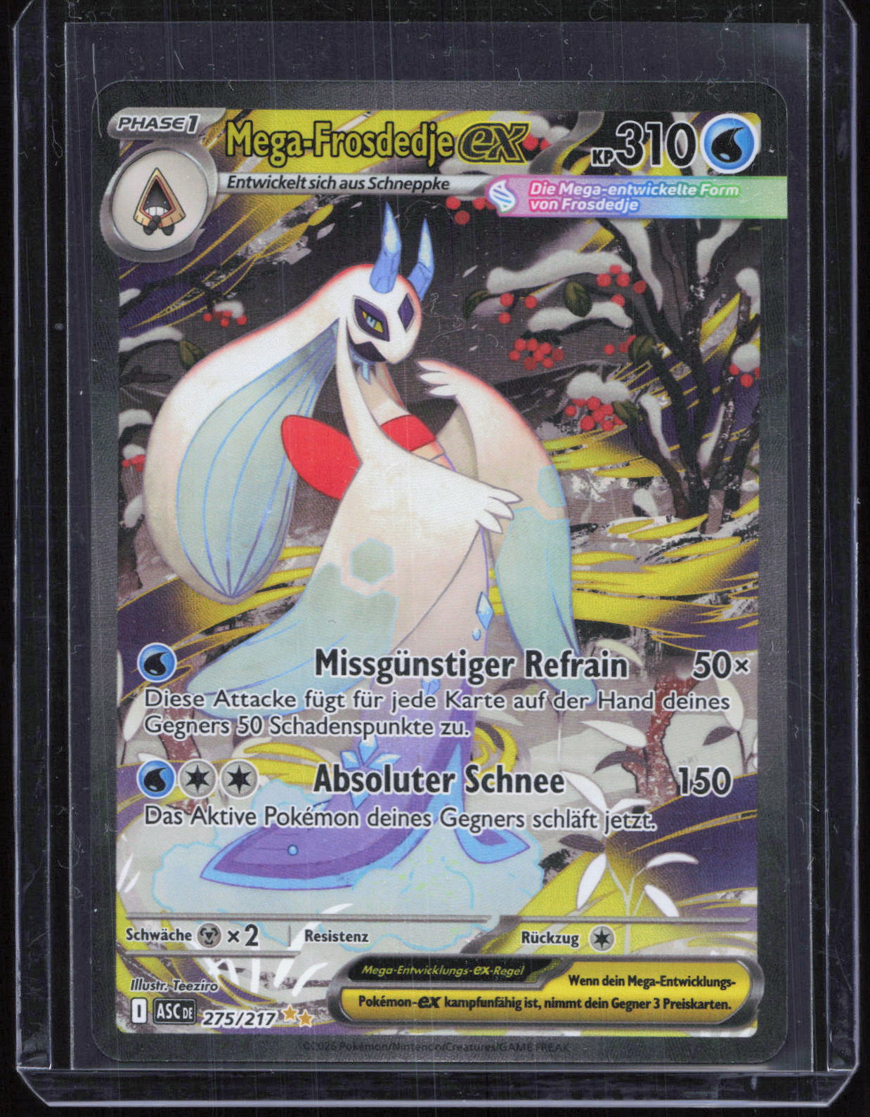 Pokemon TCG Mega-Frosdedje-ex Erhabene Helden ME 275 NM