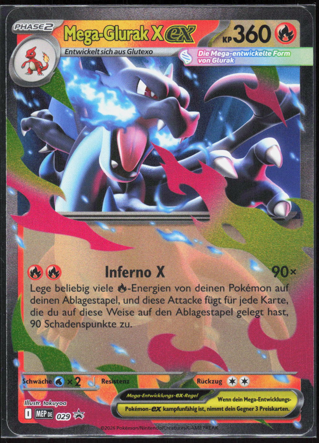 Pokemon TCG Mega-Glurak X-ex MEP Black Star Promos 029 NM Keine