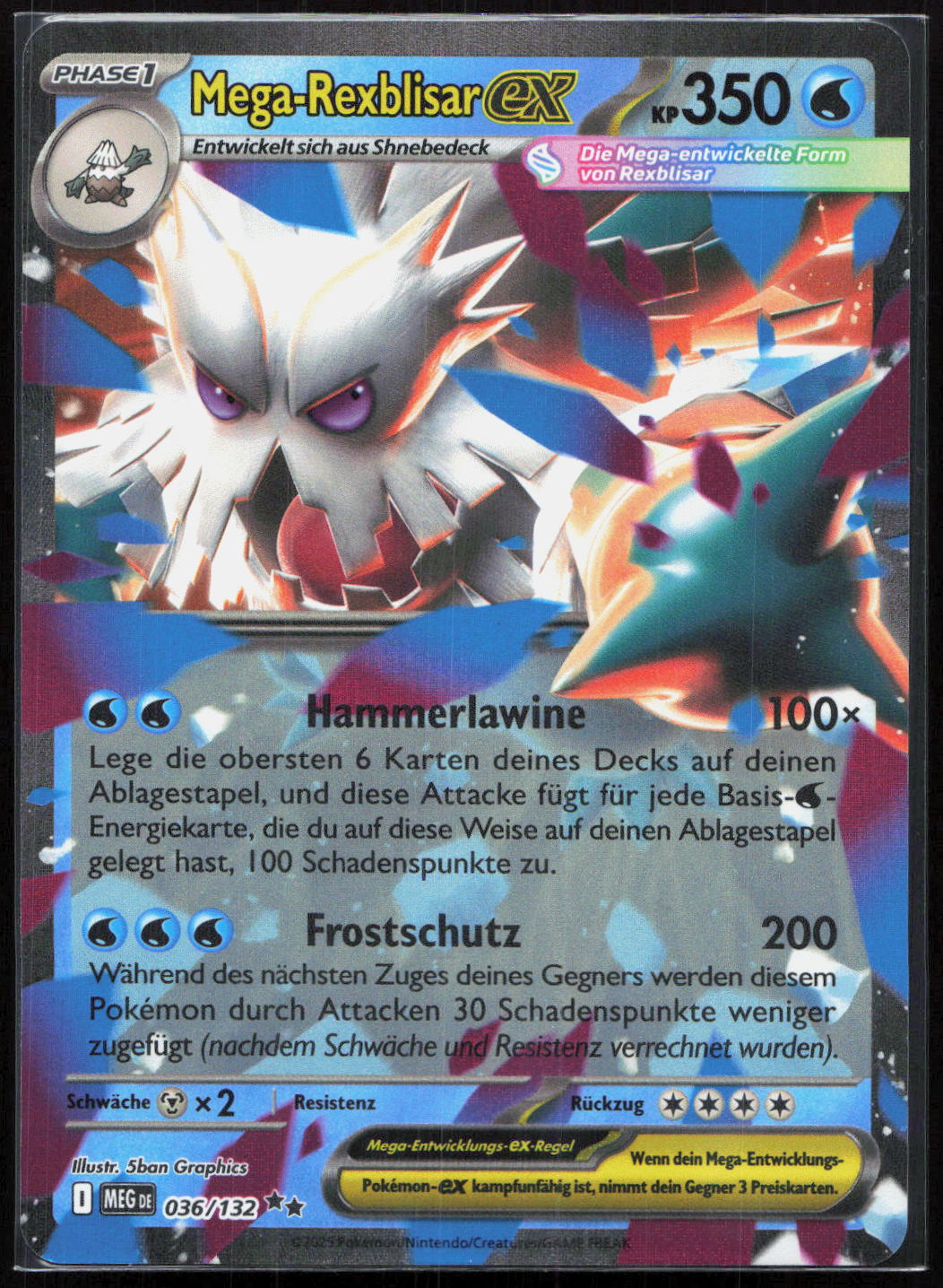 Pokemon TCG Mega-Rexblisar-ex Mega-Entwicklung me 036 NM