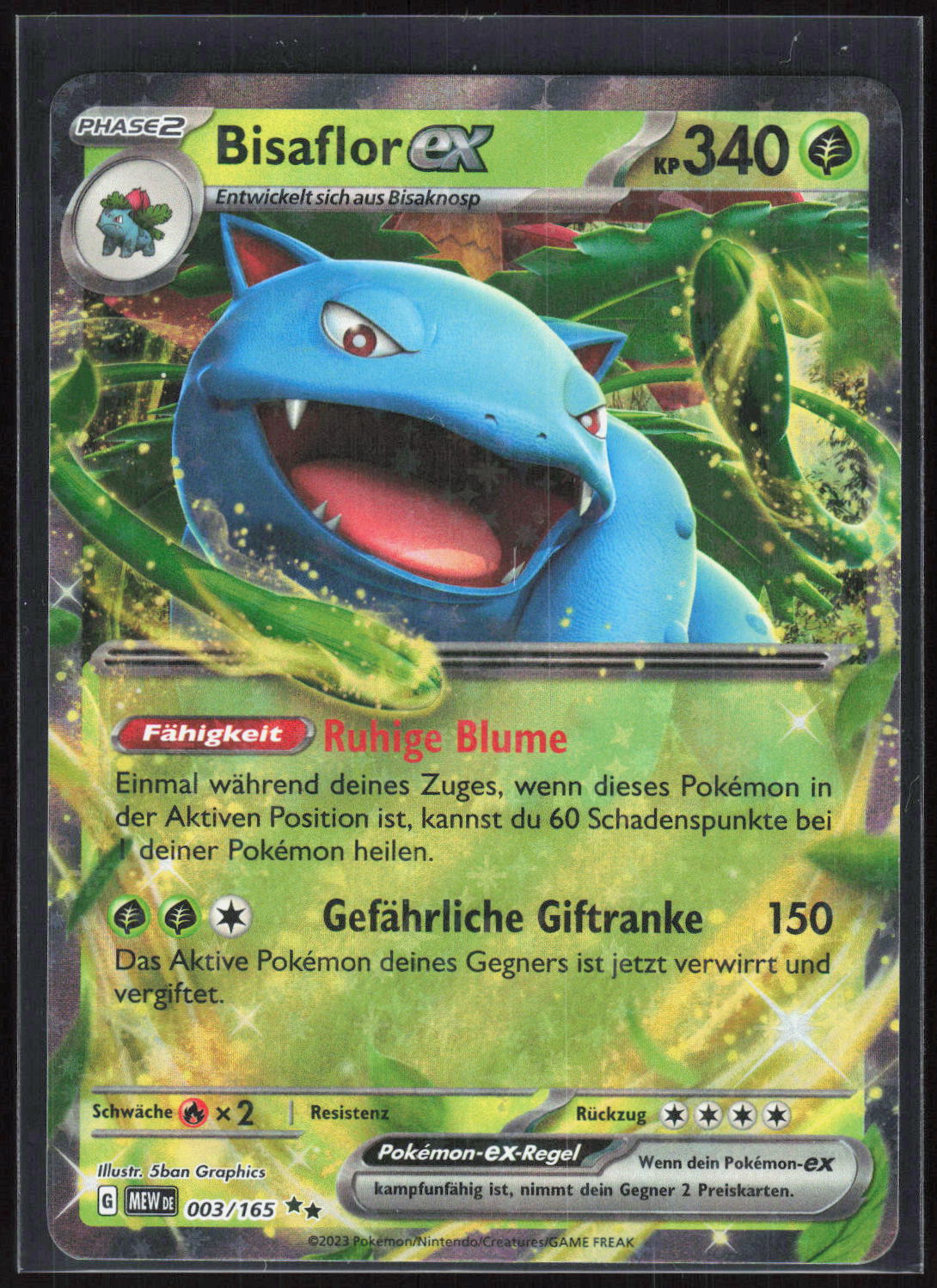 Pokemon TCG Bisaflor-ex 151 003 NM Doppelselten
