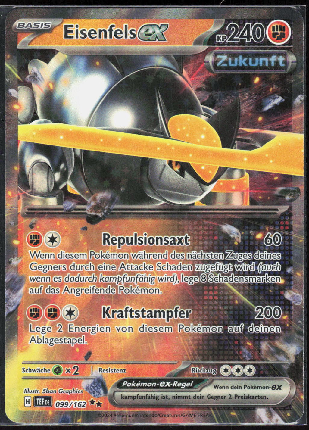 Pokemon TCG Eisenfels-ex Gewalten der Zeit 099 NM Doppelselten