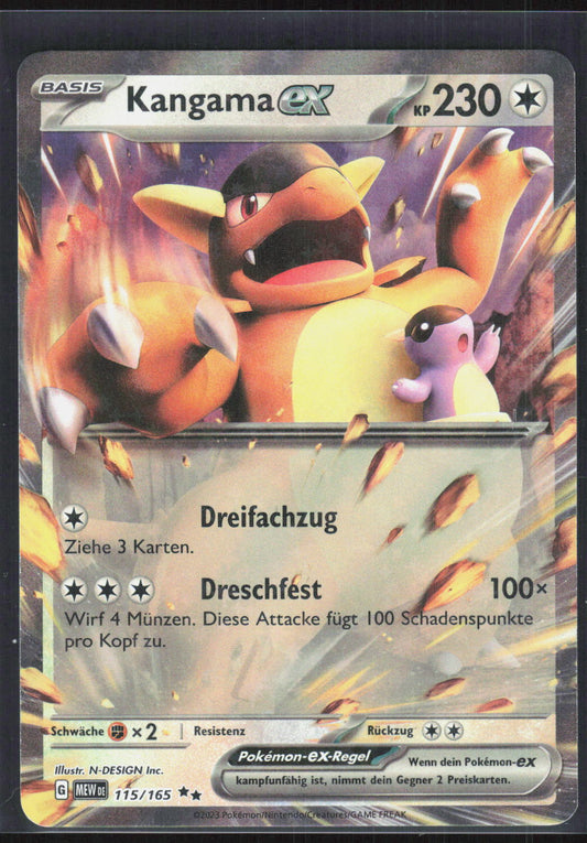 Pokemon TCG Kangama-ex 151 115 NM Doppelselten