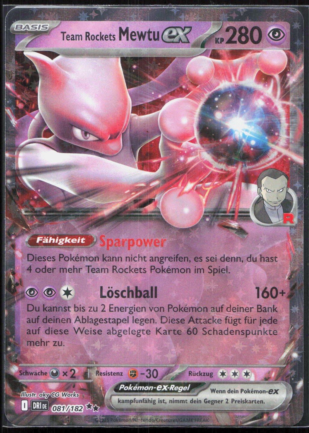 Pokemon TCG Team Rockets Mewtu-ex Erhabene Helden me 079 NM