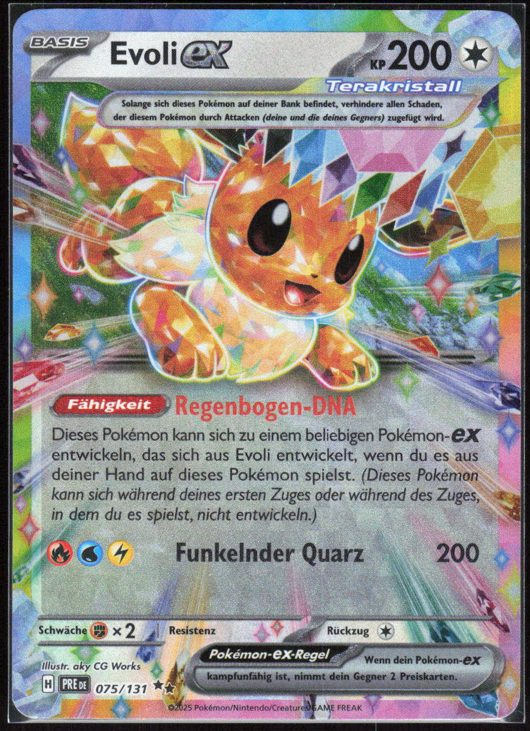 Pokemon TCG Evoli-ex Prismatische Entwicklungen 075 NM Doppelselten